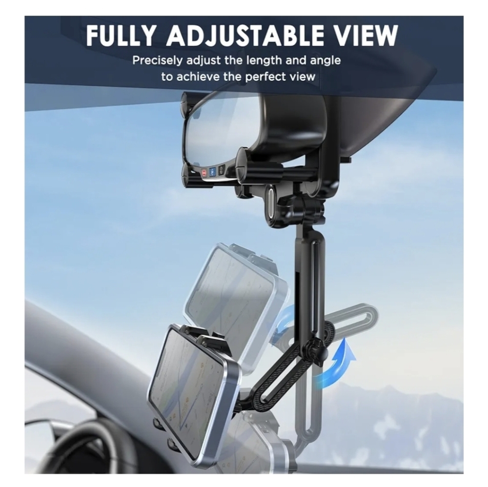 Universal Rearview Mirror Phone Holder - Picture 3 of 6